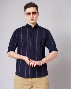 Men Over Size Shirt Light Blue