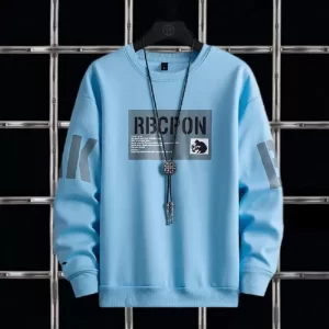 Men's Printed T-Shirts Neck Cotton Blend Light Green Round T-Shirt