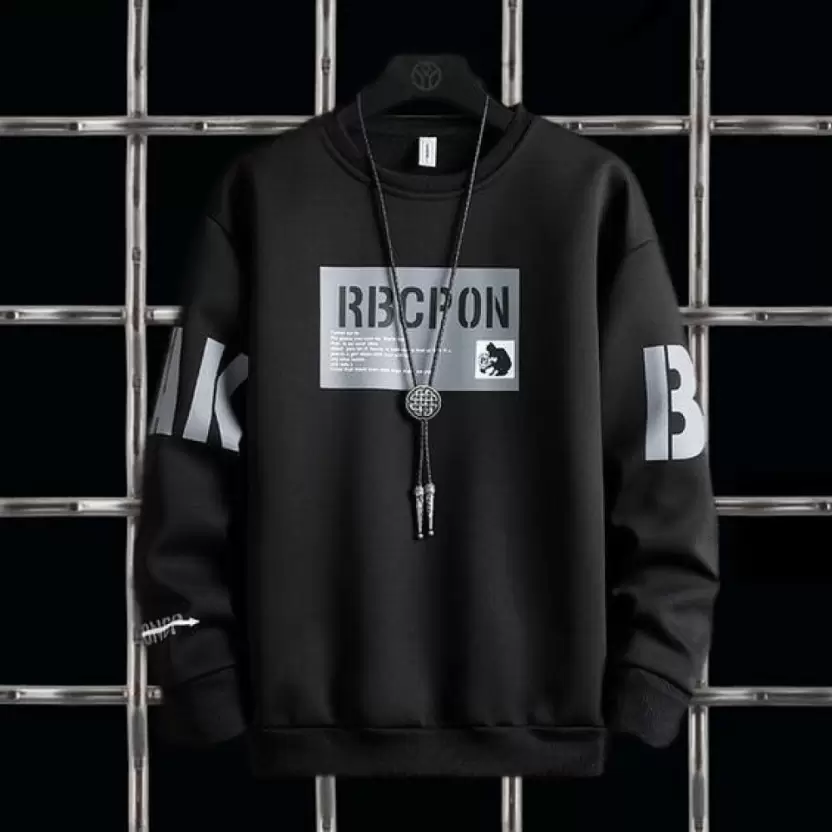 Men's Printed T-Shirts Neck Cotton Blend Light Green Round T-Shirt - Image 4